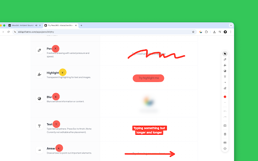 PencilKit — Native-Feel Web Sketching & Annotation :: High-performance sketching and annotation tool. Explain ideas, give feedback, and take notes on any webpage with a native-feel.