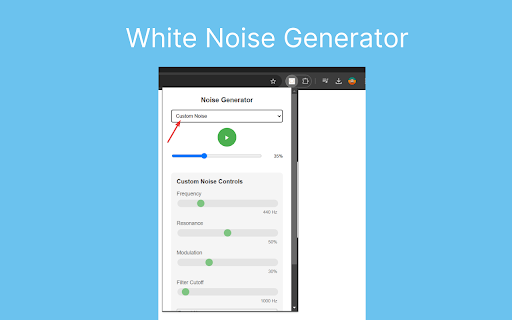 Custom Noise Generator :: A versatile noise generator for enhanced focus and relaxation.