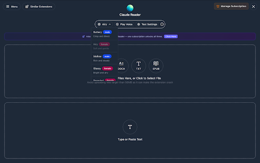 Claude Reader: Free AI Text to Speech with Natural Voices, TTS :: Bring Claude's natural AI voices to your text—instantly read aloud or download high-quality speech for free