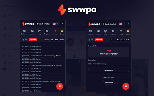 Swwpa™ — #1 SMM Panel. Social Media Marketing Services :: Smart automation bot for Instagram™. Auto follow, like, comment and DM to boost exposure and gain real followers. By Heartize™.