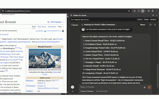 Sidebar for Claude: Privacy First AI Sidebar :: Access Claude AI directly from the browser sidebar