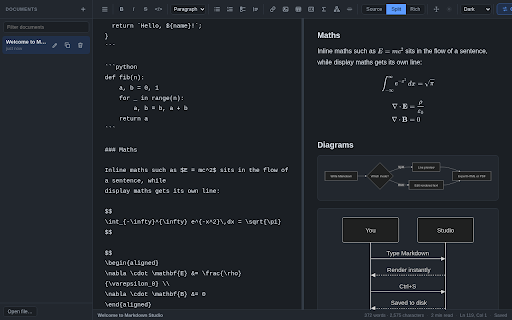 Markdown Live Preview, MD Viewer & Converter :: Live markdown preview as you type. MD file viewer, markdown to PDF and Word, plus PDF and Word to markdown. Offline.