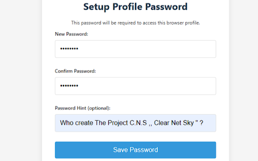 Browser Profiles Authentication - Secure Profile Lock :: Password protection for all Browser Profiles