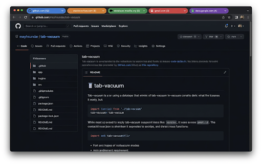 Tab Vacuum :: One click — remove duplicate tabs across all windows, then group what's left by website.