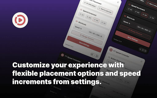 YT Speed Controller :: Control YouTube video playback speed with custom buttons