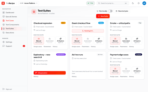 TheRecipe Recorder :: Record test steps in your real browser and send them to TheRecipe.