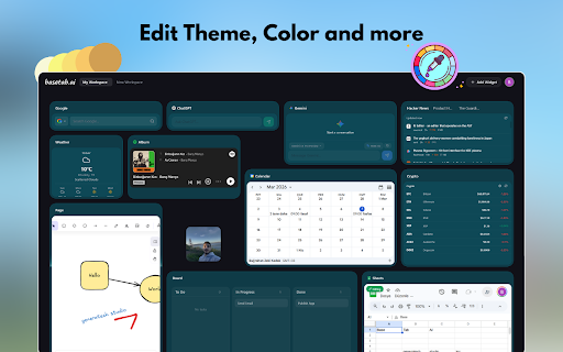 basetab.ai - Customizable AI New Tab :: Your browser's new home - organize bookmarks, notes, and widgets in one place