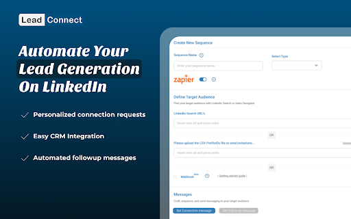 Lead Connect :: With smart messaging cadence & Hubspot Integrations