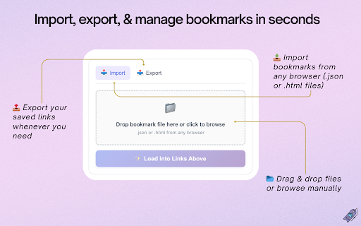 TabHop - Smart Bookmark & Tab Manager :: Import, clean, and organize bookmarks or open tabs in bulk—right in your browser. No accounts, no cloud, no fuss