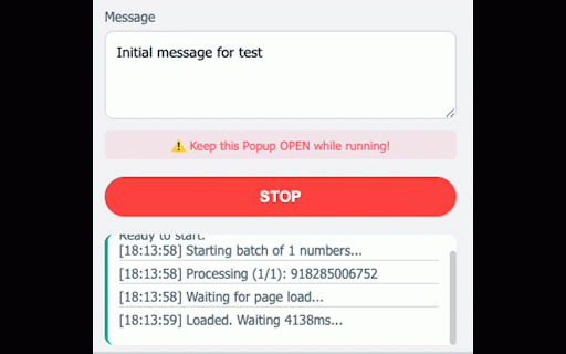 QuicSender for WhatsApp :: Send messages faster on WhatsApp Web safely. Batch messaging with safety delays and detailed reporting.