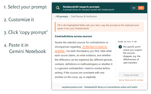 Gemini Notebook Research Prompts :: Ready-made prompts for literature review with Gemini Notebook (formerly NotebookLM): learn, analyse and write from your sources.