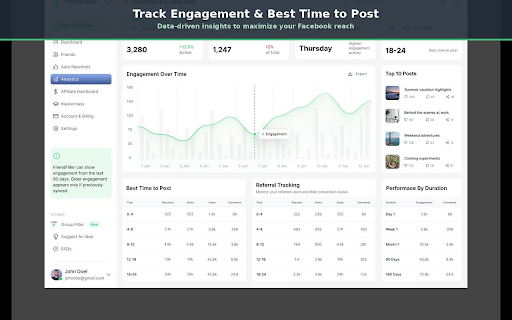 FriendFilter - Bulk Friends Remover & Engagement Tracker :: AI-powered Facebook™ friend list manager — track engagement, find inactive profiles, and bulk unfriend with one click