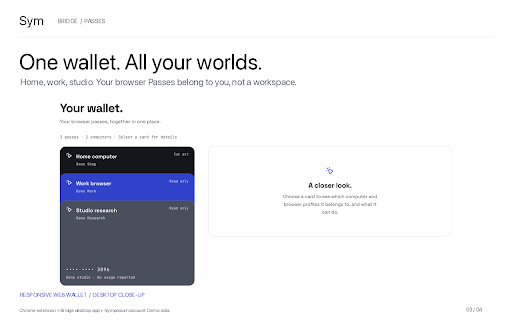 Sym :: Connects Chrome to Symposium so authorized AI agents can securely work with tabs in this browser profile.