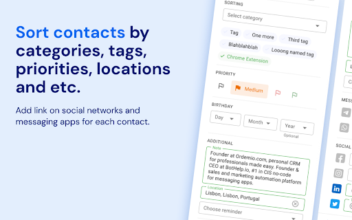 Ordemio :: Ordemio let's you add any LinkedIn profile, LinkedIn search result directly to your Ordemio account.
Our extension makes it easy…