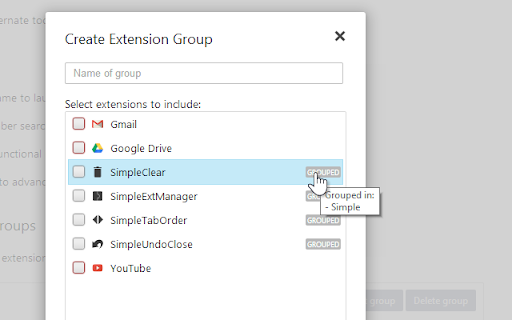 SimpleExtManager Beta :: A simple menu to enable, disable and access options of extensions.