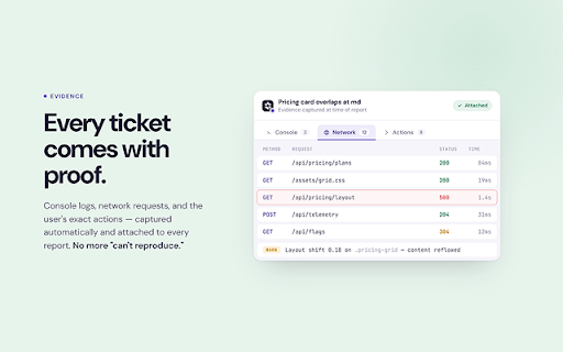 Annote :: Click the element, say what's wrong, and Annote writes a polished bug ticket - with an AI that's already diagnosed the likely cause.