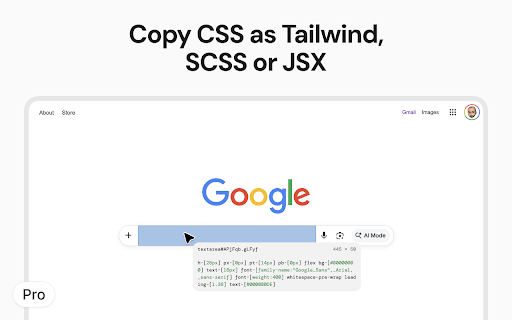 CSS Viewer - Inspect & Copy Any Element's CSS :: Inspect CSS on any page. View matched rules, computed styles, SCSS, Tailwind, and JSX.