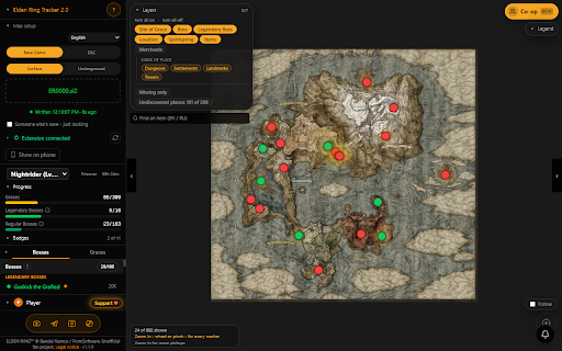 Elden Ring & Dark Souls Tracker - save file watcher :: Sends your Elden Ring and Dark Souls III save to the tracker page while you play. Nothing ever leaves your computer.