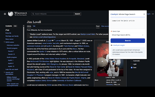 ClarityAI :: Your AI assistant for any webpage. Ask questions, get summaries, and explore content effortlessly