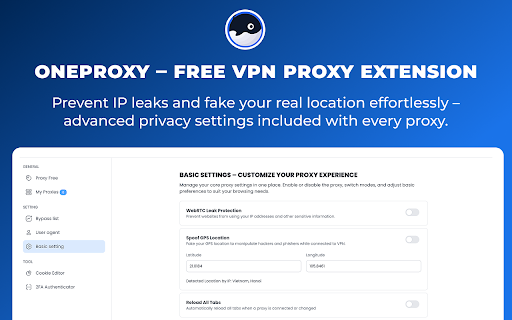OneProxy – Free VPN Proxy Extension :: Free proxy extension to unblock websites and browse privately using fast, location-based proxy servers.
