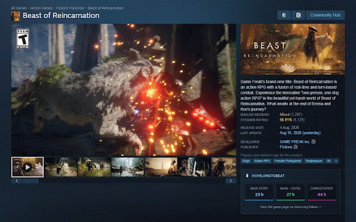 HowLongToBeat for Steam :: Display HowLongToBeat completion times directly on Steam game pages.
