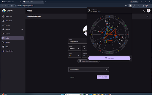 Celesti :: Turn your browser into an AI powered astrology app.