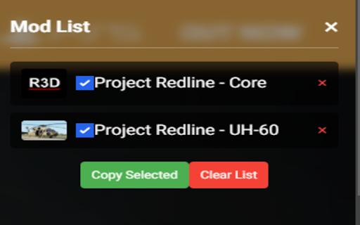 Arma Reforger Workshop Mod Info Extractor :: Extracts Arma Reforger mod info for JSON copying, builds selectable lists, and checks for mod updates in background.