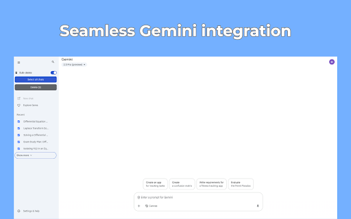Bulk Delete for Gemini :: Multi-select and batch-delete Gemini chats.