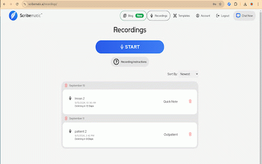 Scribematic :: This extension transfers medical notes from scribematic.ai to the user's electronic health records system.