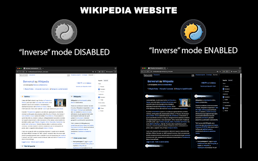 Inverse Dark/Light Mode :: The extension allows users to manage a list of URLs of websites that are displayed in "inverted" mode (if the website has a dark…