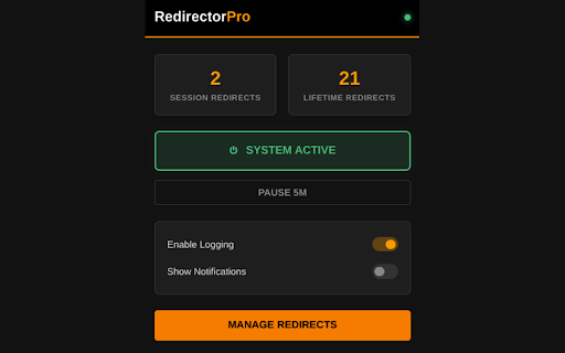 RedirectorPro :: Create custom URL redirection rules using Wildcards and Regex to bypass tracking and automate URL fixes.