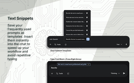 UI Enhancer for Gemini :: Enhances Gemini interface with useful tools: Wide Mode, Snippets, Multi-Quote & Message Sidebar.