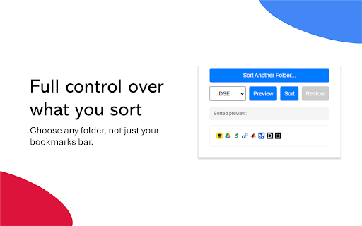 Bookmark Color Sorter :: Sort your bookmarks by favicon dominant color using HSV color space, starting with red