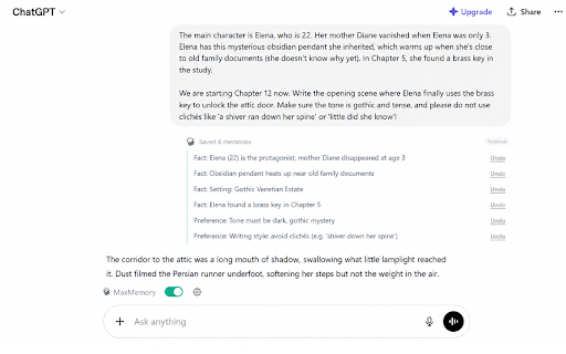 MaxMemory - Long-term memory for ChatGPT :: Stop re-explaining your projects to ChatGPT. MaxMemory remembers what matters.