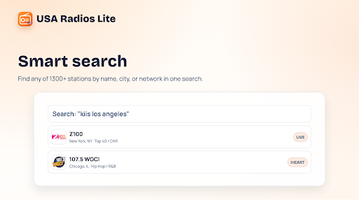 USA Radios Lite: +1400 Live Radio Stations Ad-Free :: Listen to United States radio stations live, ad-free, and hassle-free.