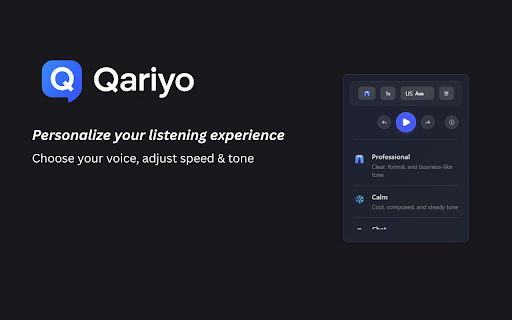 Qariyo: Text to Speech :: Listen to articles with human-like AI voices. Supports languages, highlighting, paragraph clicks, and no subscription required.