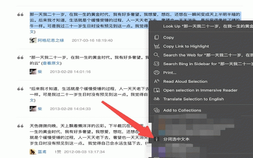 裂读者 - 分词高亮,提高阅读体验 :: 在中文词语之间添加空格,并且词组会随机高亮
