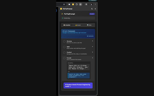 FixThePrompt :: Real-time feedback to write better AI prompts. Like Grammarly, but for prompts.
