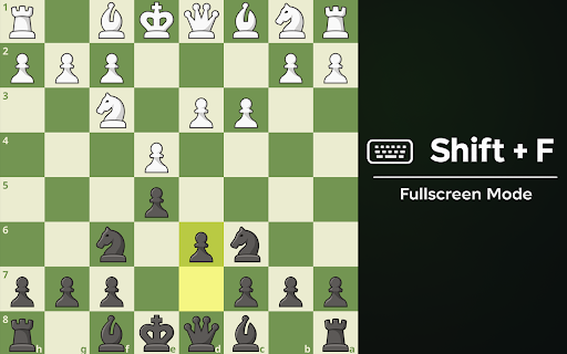 Chess.com Fullscreen :: With this extension installed, press Shift + F to enter fullscreen mode on Chess.com