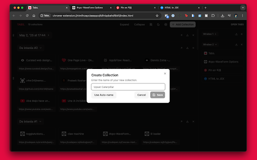 Tabs. :: A browser extension to efficiently manage your tabs.