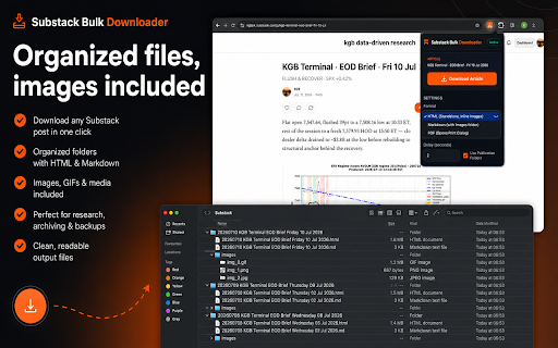 Substack Bulk Downloader :: Download Substack articles as standalone HTML, Markdown, or PDF in bulk.