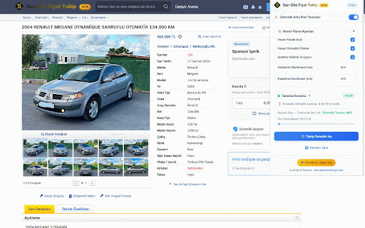 Sarı Site Fiyat Takip & Analiz :: Sarı Site ilanlarında anlık ve geçmişe dönük fiyat takibi, detaylı analiz ve bildirimler sunan gelişmiş araç seti.