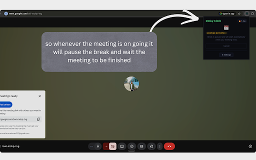 Desky Clock :: Smart Pomodoro timer with break reminders, meeting detection, and wellness tips.