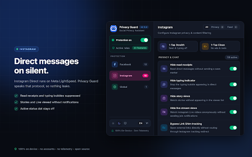 Privacy Guard :: Control the signals your social accounts send on your behalf, and block social tracking across the web.