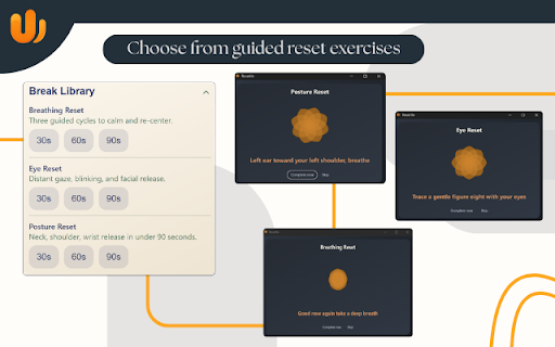 Resettle :: Gentle, guided breaks that help you work better without breaking your rhythm.