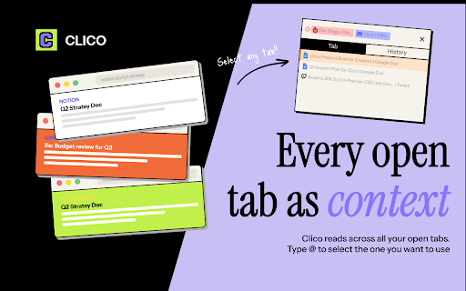 Clico: AI Writing Assistant for Every Text Box :: AI writing assistant that works in Gmail, Notion, Slack, LinkedIn & every text box. Draft, reply, rewrite, and dictate instantly.