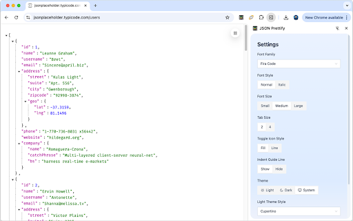JSON Prettify :: Make it easier to view json response in browser.