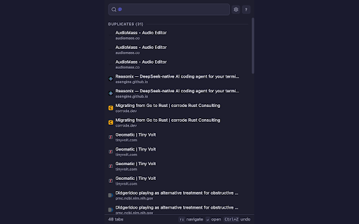 TabOrdo - Tab Manager & Organizer :: Sort, group, deduplicate and manage your tabs with a command palette