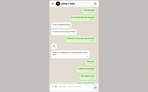 TejoCollab :: Sidebar extension for chat and support on tejoerp platform