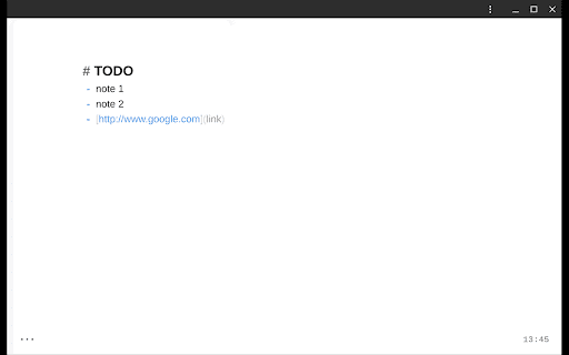 One Pager :: Quickly jot down notes on a single page new tab with markdown support.